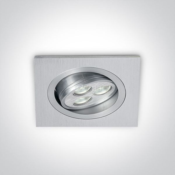 Точковий світильник One Light 51103L/D/15 The 3x1W Square Spots Aluminium