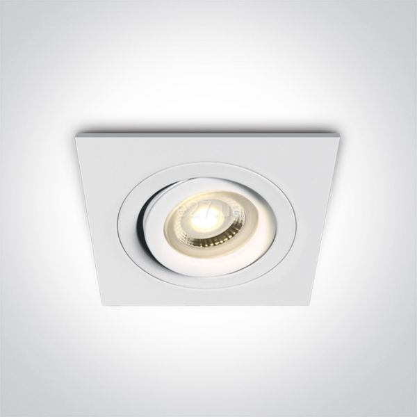 Точковий світильник One Light 51105ABG/W The Dual Ring GU10 Range Aluminium