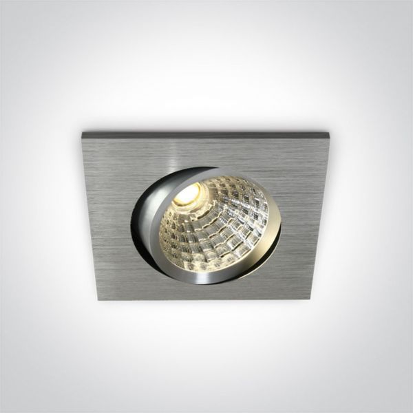 Точковий світильник One Light 51110AB/W Aluminium R111 Square