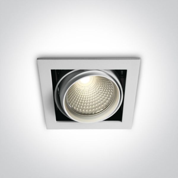 Точковий світильник One Light 51120B/W/C The COB Square Downlights Die cast