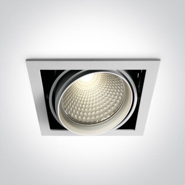 Точковий світильник One Light 51140B/W/C The COB Square Downlights Die cast