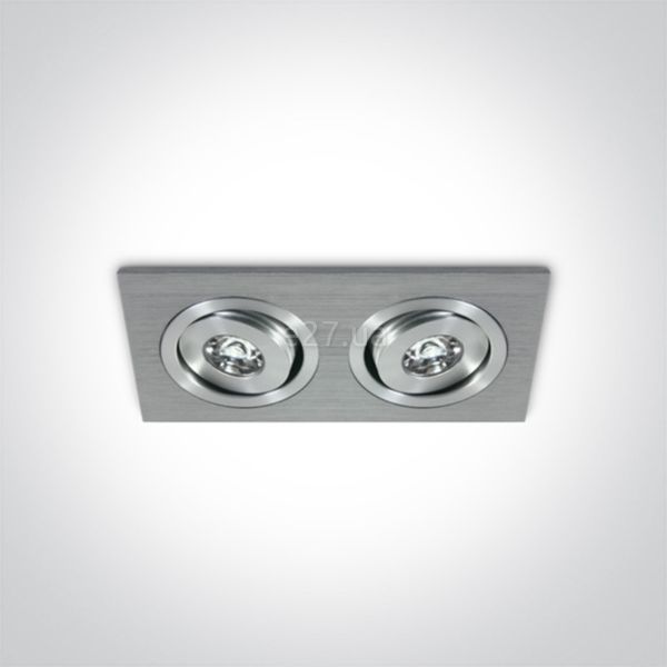 Точковий світильник One Light 51201AL/D/35 The 1W Mini Square Natural Aluminium