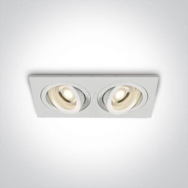 Точковий світильник One Light 51205ABG/W The Dual Ring GU10 Range Aluminium