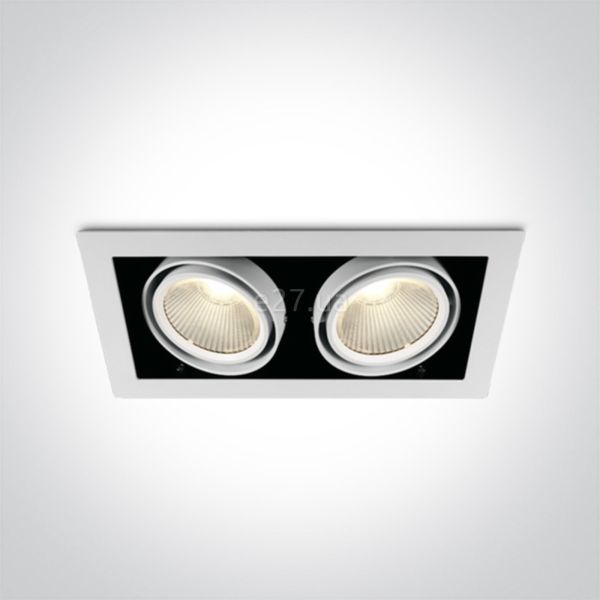 Точковий світильник One Light 51240B/W/W The COB Square Downlights Die cast