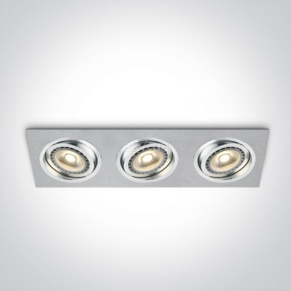 Точечный светильник One Light 51310AB/AL Aluminium R111 Square