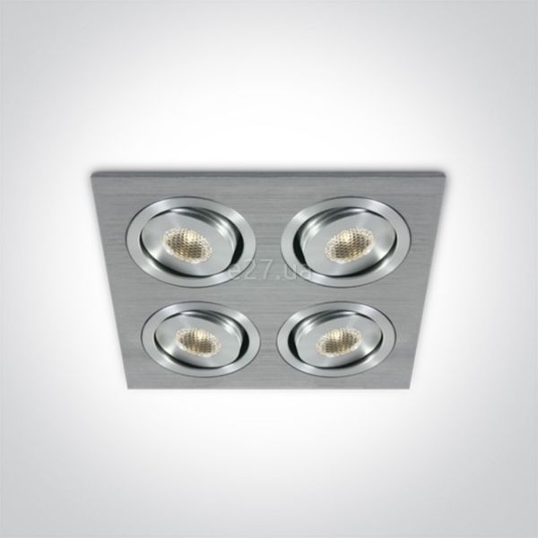 Точковий світильник One Light 51401AL/D/35 The 1W Mini Square Natural Aluminium