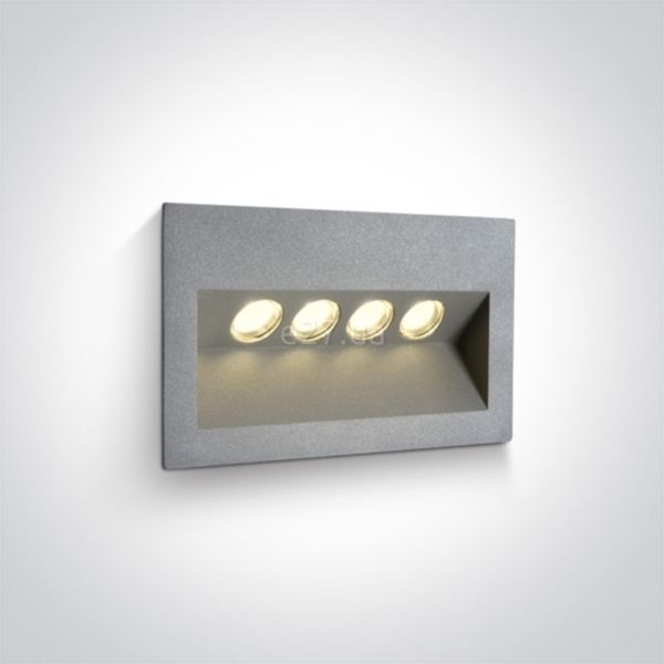 Настінний світильник One Light 68048/G/W Outdoor Wall Recessed Die Cast