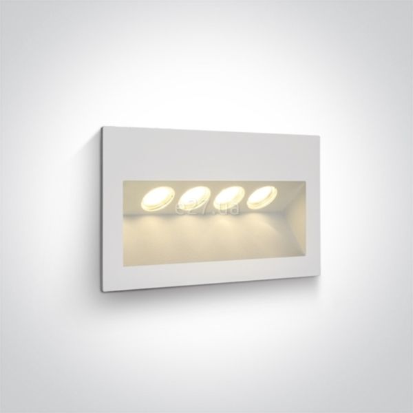 Настінний світильник One Light 68048/W/W Outdoor Wall Recessed Die Cast