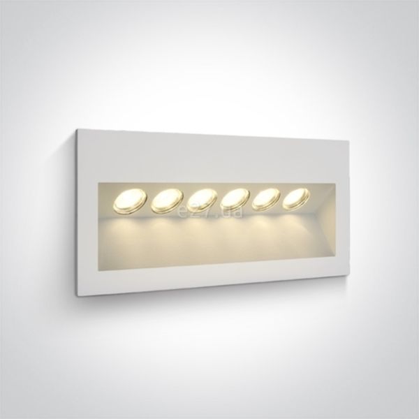 Настінний світильник One Light 68050/W/W Outdoor Wall Recessed Die Cast