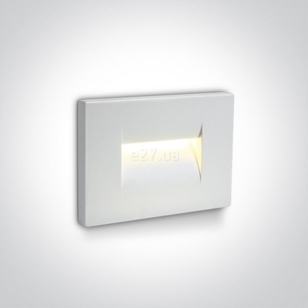 Настінний світильник One Light 68064/W/W Outdoor Dark Light Wall Recessed Die cast