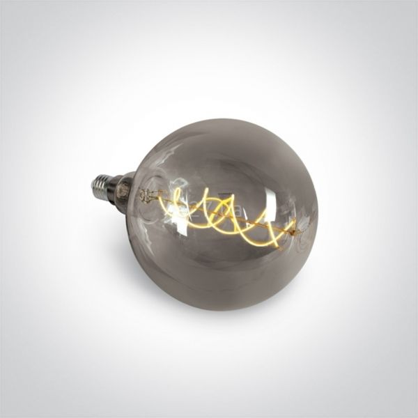 Лампа світлодіодна One Light 9G08B/DC потужністю 8W з серії Decorative Lamps. Типорозмір — G200 з цоколем E27, температура кольору — 2700K