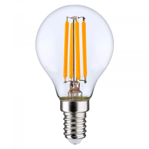 Лампа світлодіодна Osram 4058075212459 потужністю 5W з серії LED Star Filament. Типорозмір — P45 з цоколем E14, температура кольору — 2700K