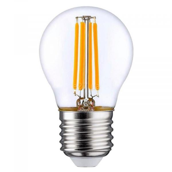 Лампа светодиодная Osram 4058075212510 мощностью 5W из серии LED Star Filament. Типоразмер — P45 с цоколем E27, температура цвета — 2700K