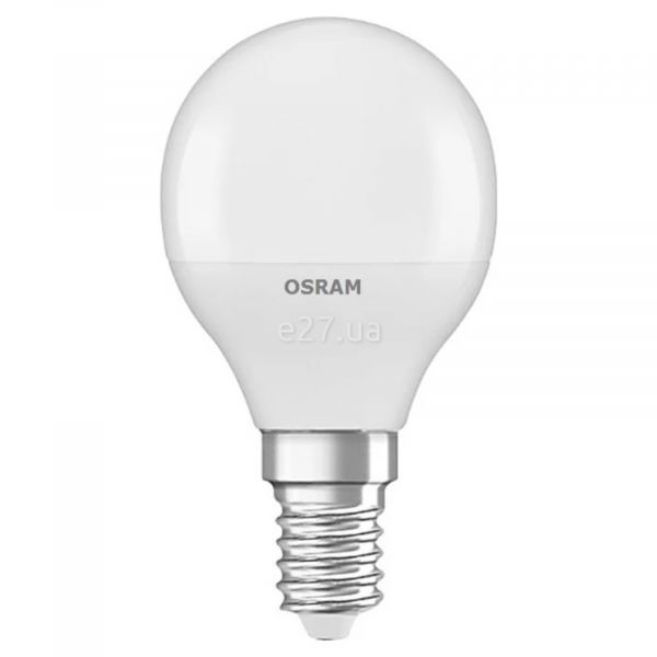 Лампа светодиодная Osram 4058075479449 мощностью 7W из серии LED Star. Типоразмер — P45 с цоколем E14, температура цвета — 4000K