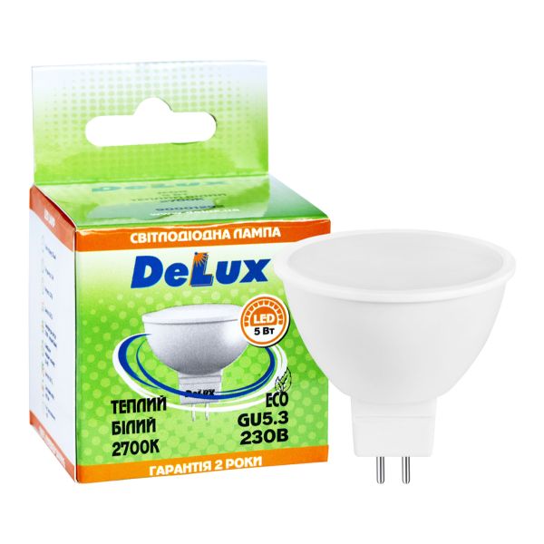 Лампа світлодіодна Outlet Delux 90001292 потужністю 5W з цоколем GU5.3,