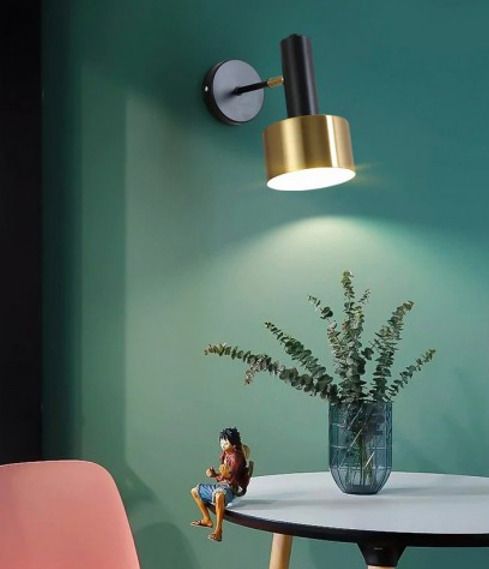 Бра Outlet Фабрика Едісона WL-0002344 M/BL&GL LEEFFY MIN BLACK&GOLD