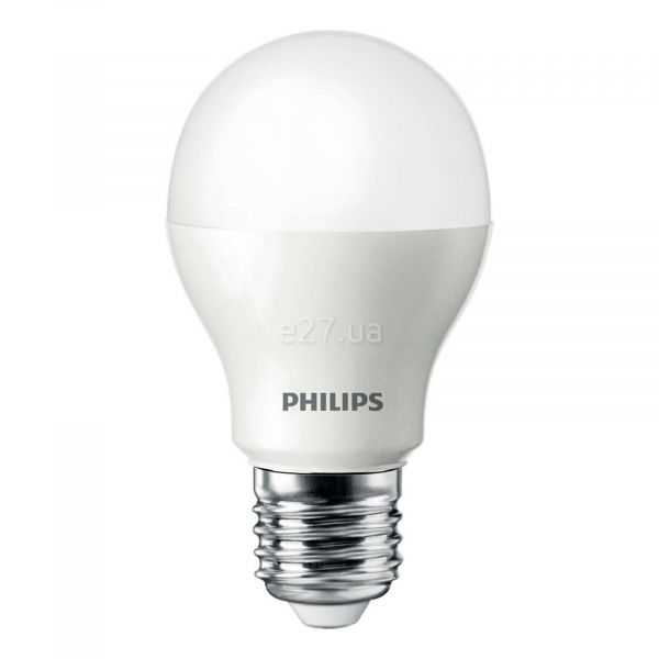 Лампа светодиодная Philips 929000249767 мощностью 9W из серии LEDBulb. Типоразмер — A55 с цоколем E27, температура цвета — 6500K