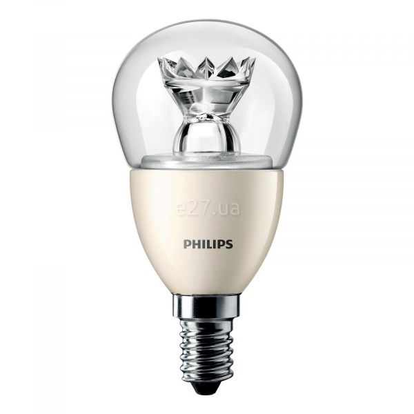 Лампа светодиодная Philips 929000272002 мощностью 6W из серии Master LEDlustre. Типоразмер — P48 с цоколем E14, температура цвета — 2700K