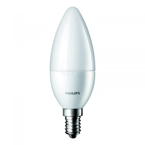 Лампа світлодіодна Philips 929001114602 потужністю 3W з серії CorePro LEDcandle. Типорозмір — B39 з цоколем E14, температура кольору — 2700K