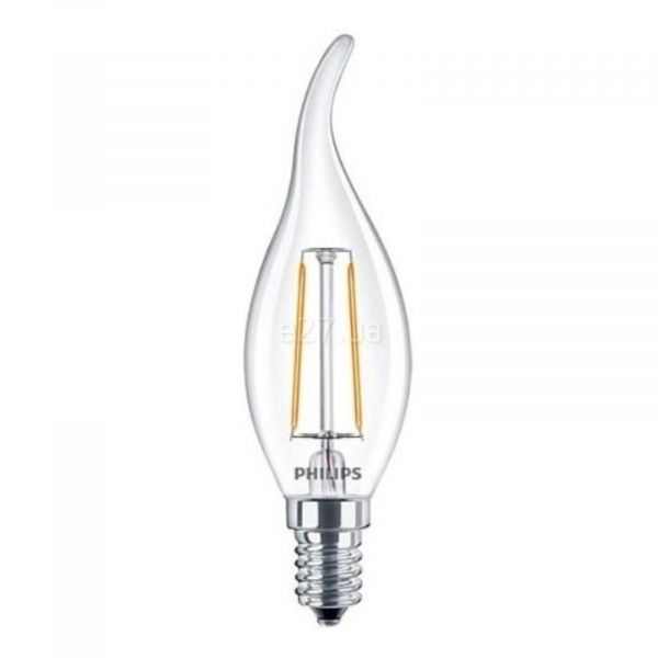 Лампа светодиодная Philips 929001180307 мощностью 2.3W из серии LED Filament. Типоразмер — BA35 с цоколем E14, температура цвета — 2700K