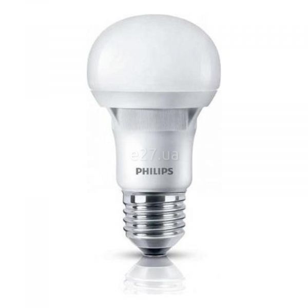 Лампа світлодіодна Philips 929001204187 потужністю 5W з серії Essential LEDBulb. Типорозмір — A60 з цоколем E27, температура кольору — 6500K