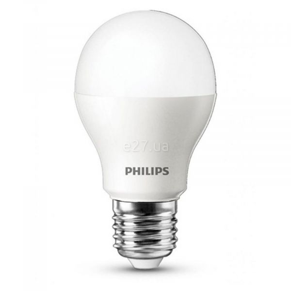 Лампа світлодіодна Philips 929002299487 потужністю 9W з серії Essential. Типорозмір — A60 з цоколем E27, температура кольору — 6500K