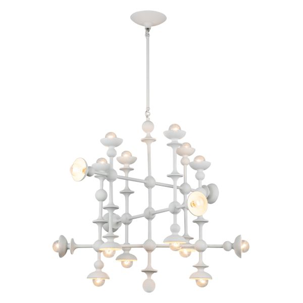 Люстра Quintiesse QN-CADENCE18-WHT Alora Cadence Cadence 18 lt Chandelier Antique White