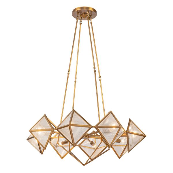 Люстра Quintiesse QN-CAIRO8-VBS-CR Alora Cairo Cairo 8 lt Chandelier Vintage Brass