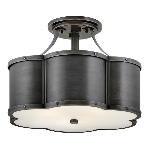 Люстра Quintiesse QN-CHANCE-SF-M-BLB Hinkley Chance Chance 3 lt Medium Semi-Flush Blackened Brass
