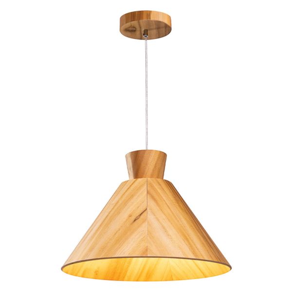 Подвесной светильник Quintiesse QN-CONICAL-P-M-TEAK Accord Conical Conical Pendant Light Teak Veneer
