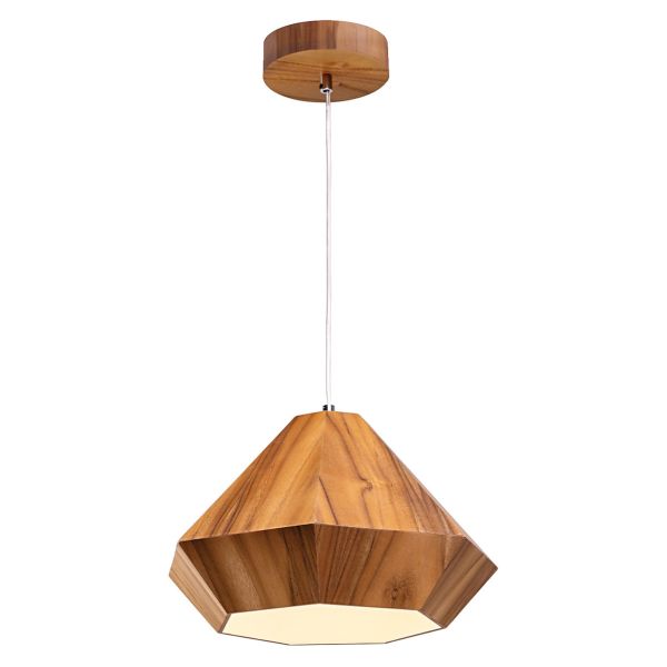 Підвісний світильник Quintiesse QN-DIAMOND-P-S-TEAK Accord Diamond Diamond Pendant Light Teak Veneer