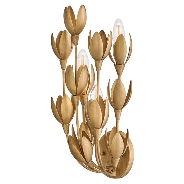 Бра Quintiesse QN-FLORA-3W-GD Hinkley Flora Flora 3 lt Wall Light Burnished Gold