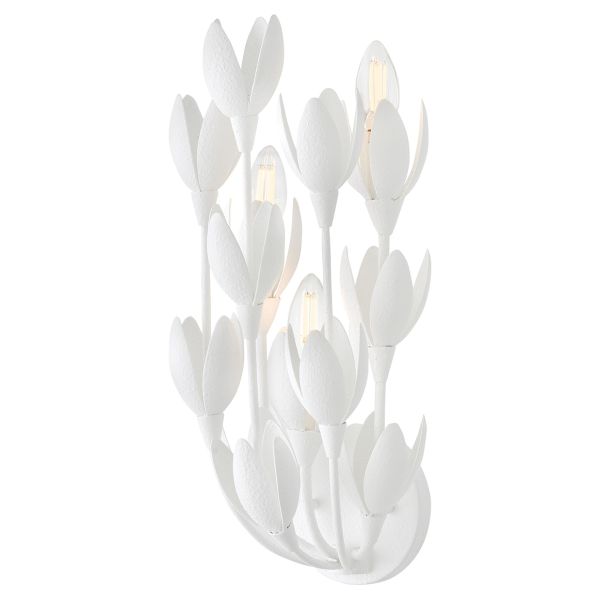 Бра Quintiesse QN-FLORA-3W-WHT Hinkley Flora Flora 3 lt Wall Light Textured Plaster