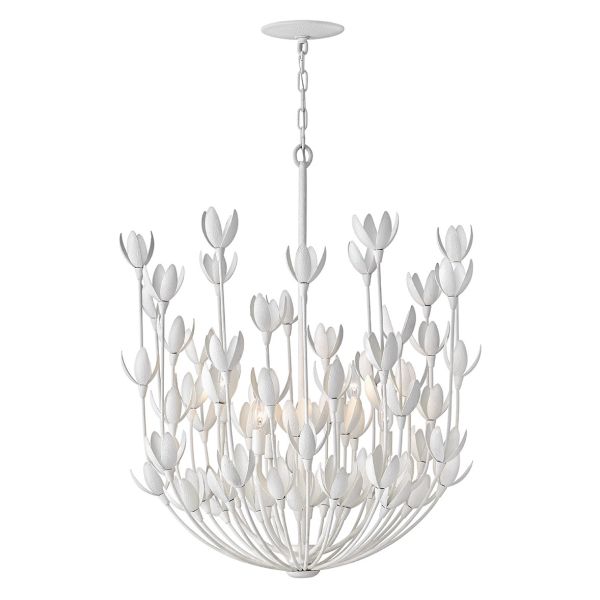 Люстра Quintiesse QN-FLORA6-WHT Hinkley Flora Flora 6 lt Chandelier Textured Plaster