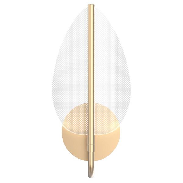 Бра Quintiesse QN-FLORIANA-1W-NBR Alora Floriana Floriana 1 Leaf LED Wall Light Natural Brass
