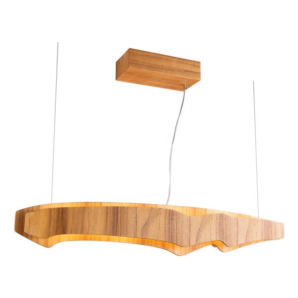 Люстра Quintiesse QN-HORIZON-LED-LP-100-TEAK Accord Horizon Horizon LED Linear 100cm Pendant Teak Veneer