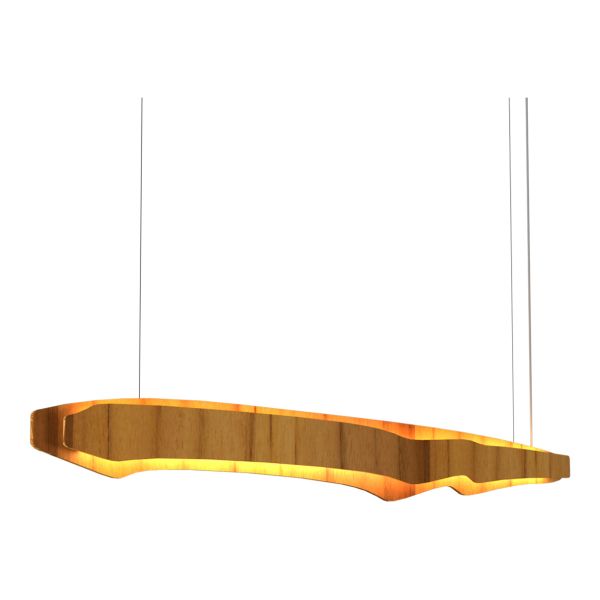 Люстра Quintiesse QN-HORIZON-LED-LP-140-TEAK Accord Horizon Horizon LED Linear 140cm Pendant Teak Veneer