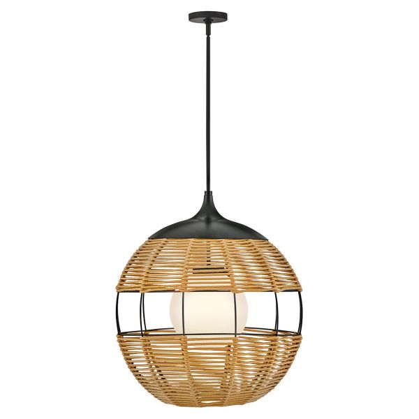Подвесной светильник Quintiesse QN-MADDOX-P-M-BK-CAM Hinkley Maddox Maddox 1 lt Medium Outdoor Pendant Black/Camel