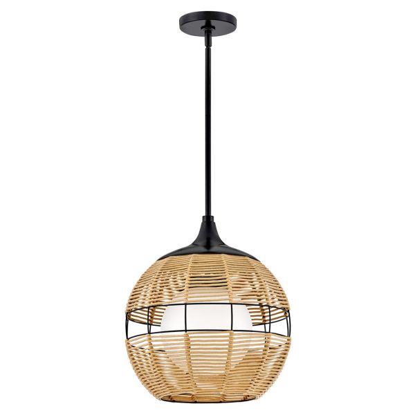 Подвесной светильник Quintiesse QN-MADDOX-P-S-BK-CAM Hinkley Maddox Maddox 1 lt Small Outdoor Pendant Black/Camel