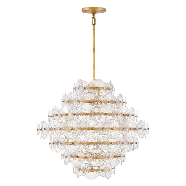 Люстра Quintiesse QN-RENE-16P-DSB Hinkley Rene Rene 16 lt Multi-Tier Chandelier Distressed Brass