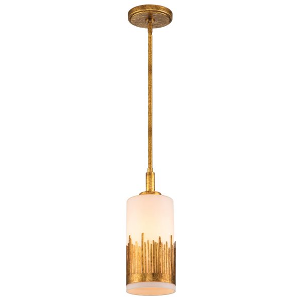Підвісний світильник Quintiesse QN-SAWGRASS-MP-DG-O Sawgrass 1 lt Pendant Gold Leaf with Antique Glaze