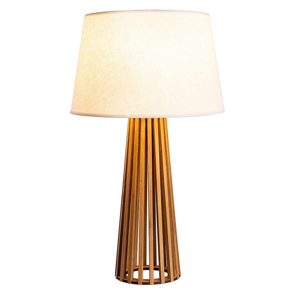 Настольная лампа Quintiesse QN-SLATTED-TL-TEAK Accord Slatted Slatted Table Lamp Teak Veneer