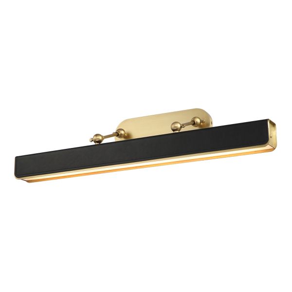 Подсветка для картин Quintiesse QN-VALISE-PL-L-VBS-TL Alora Valise Valise Picture Large LED Picture Light Vintage Brass/Tuxedo Leather