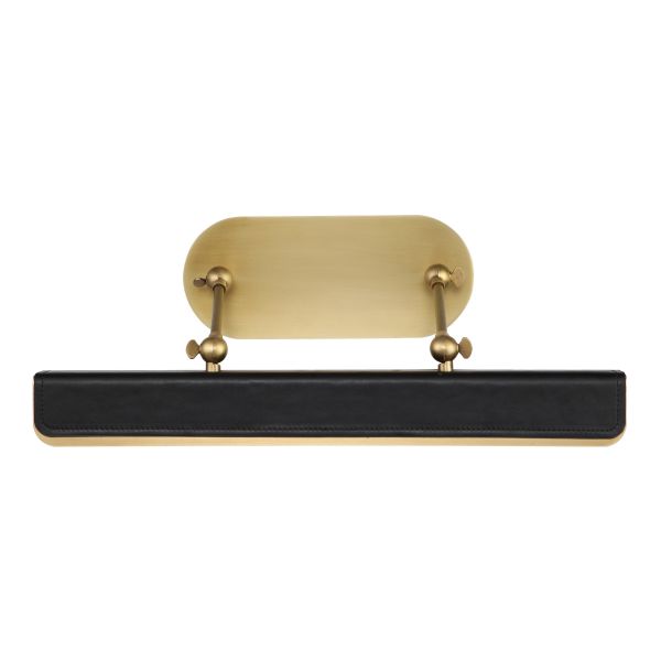 Подсветка для картин Quintiesse QN-VALISE-PL-M-VBS-TL Alora Valise Valise Picture Medium LED Picture Light Vintage Brass/Tuxedo Leather