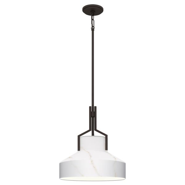 Підвісний світильник Quoizel QZ-BRECKEN-2P-OZ-ABG Brecken 2 lt Old Bronze/Opal