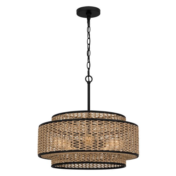 Підвісний світильник Quoizel QZ-TETON-5P-MBK Teton 5 lt Matte Black