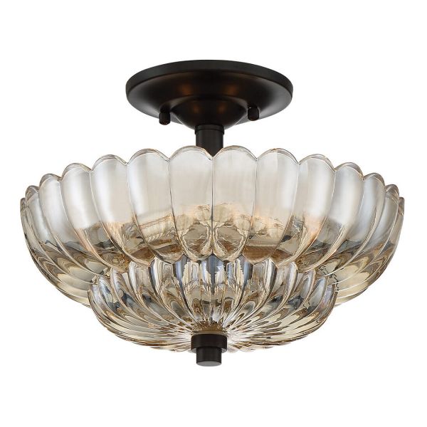 Люстра Quoizel QZ-WHITECAP-SF-S Whitecap 3 lt Medium Tinted Amber/Mottled Cocoa