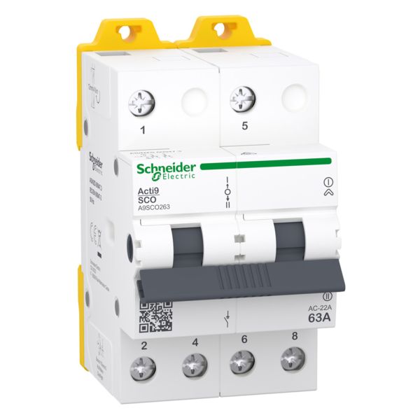 Переключатель I-0-II с общим выходом сверху Schneider Electric A9SCO440 Acti9 iSSW