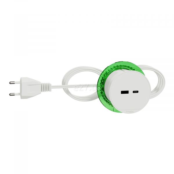 Розеточный блок в стол Schneider Electric INS44008 Unica New System+ USB А + С