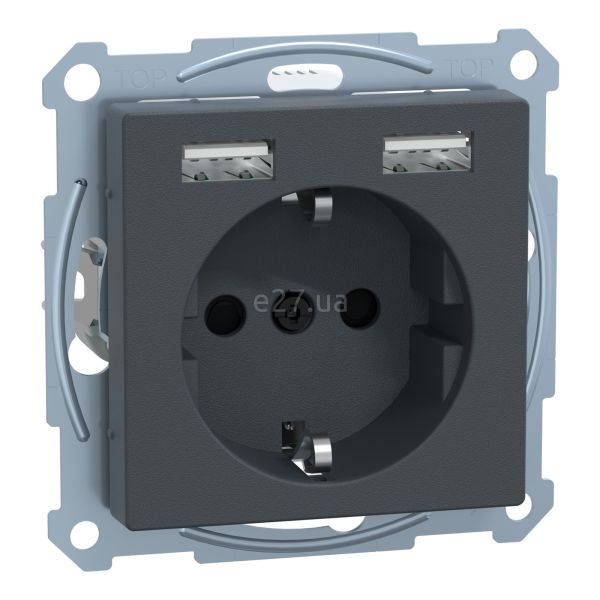 Розетка 220В с USB Schneider Electric MEG2366-0414 Merten System M